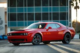 Dodge Challenger Srt Demon Side View Muscle Car Wallpaper Dodge Challenger Dodge Muscle Cars Camaro