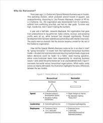 sample horizontal organization chart 5 documents in pdf