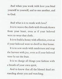 Reflection 23 Work Is Love Made Visible The Life Of Love