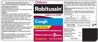 childrens robitussin cough long acting
