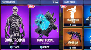 Battle royale game mode by epic games. All New Item Shops Leaked In Fortnite Skull Trooper Ghost Portal More Youtube