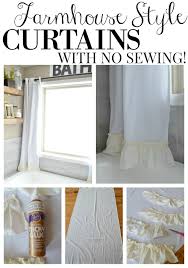 Buy top selling products like maison kitchen window curtain tier pair and linden sheer window curtain tier pair. No Sew Farmhouse Curtains Sarah Joy