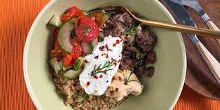 Loaded Mediterranean Beef Bowl Recipe Recipe In 2021 Beef Bowls Beef Bowl Recipe Recipes