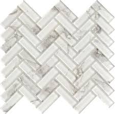 بلاط فسيفساء زجاجي أبيض كارارا الصين للمطبخ الحمام بلاط الفسيفساء من الصين على Topchinasupplier Com