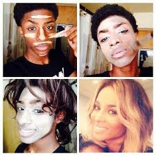 black makeup transformation meme