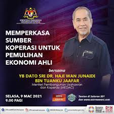 Tujuan pembiayaan dan dana tersebut adalah untuk membantu usahawan di malaysia mengembangkan perniagaan mereka. Kementerian Pembangunan Usahawan Dan Koperasi Saksikan Wawancara Bersama Yb Dato Sri Dr Haji Wan Junaidi Bin Tuanku Jaafar Menteri Pembangunan Usahawan Dan Koperasi Dalam Niaga Awani Saluran 501 Pada 9 Mac