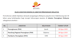 Jabatan perhutanan negeri kedah aras 8 bangunan sultan abdul halim 05000 alor setar, kedah jalan sultan badlishah kedah. Jawatan Kosong Di Jabatan Perangkaan Malaysia Kelayakan Spm Diploma Ijazah Ejawatankini Com