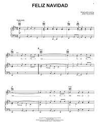 Jose Feliciano Feliz Navidad Sheet Music And Printable Pdf Music Notes Sheet Music Guitar Chords For Songs Sheet Music Notes