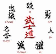 Gi, yuuki, jin, rei, makoto, meiyo and chuugi, the seven degrees of bushido, polished dynamic japanese kanji. Kokoro Senshi The Ultimate Truth Virtues Of Bushido Bushido Samurai Tattoo Samurai Art