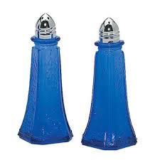 I loved blue's clues as a kid and this is one of those. Blue Glass Salt Pepper Shaker Set Walmart Com Walmart Com