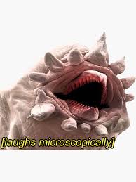 Laughs Microscopically Sticker By Jackiekeating In 2021 Laugh Stupid Funny Memes Mood Humor