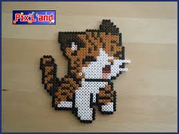 Kitty Cat Hama Perler Beads By Pix L And Motifs Perles Hama Perles A Tisser Motifs Perler