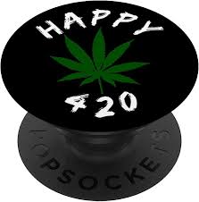 Feliz 420 | Mercadería de marihuana para celebrar el día de la marihuana en  4/20 PopSockets PopGrip Intercambiable : Amazon.es: Electrónica