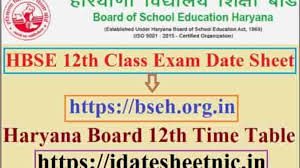 Click the link and download the pdf. Hbse 12th Date Sheet 2021 Postponed Haryana Board 12th Revised Time Table