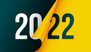 year 2022 3d page curl style background ...