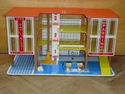 Vintage 70s Toy Car Wood And Plastic Garage Toy Car Garage Vintage Toys Toy Car