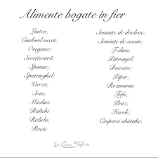 Lipsa de fier o lista cu alimente bogate in fier. Alimente Bogate In Fier Oanatrifu Ro
