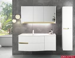 Meuble Vasque Egerie L 129 5 X H 52 X P 51 Cm Blanc Mat Egerie Meuble Vasque Armoire De Toilette Meuble De Salle De Bain