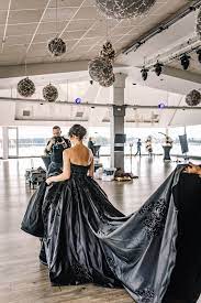 Black Wedding Dress With Beading By Brides Tailor Gothic Etsy Black Wedding Dresses Custom Wedding Dress Sketch Rainbow Wedding Dress