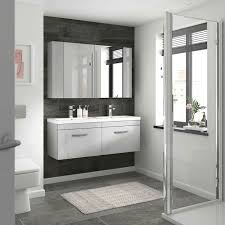 Great for concealing unsightly pipework and helps to enhance the style of the bathroom. Gloss Mirrored Tall Bathroom Cabinet Wooden Storage Unit Bath Furniture Grey For Sale Online Ebay
