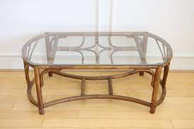 This item ships by motor freight. Rattan Bamboo Pencil Reed Glass Top Coffee Table No 684 Shopgoldenpineapple