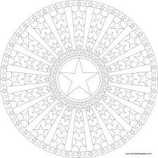 Stars Dots And Stripes Mandala To Color Mandala Coloring Pages Mandala Coloring Coloring Pages