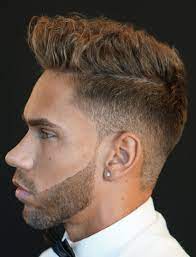 Low Sharp Fade Messy Short Hair Left Side View Men Blonde Hair Haircuts For Men Cool Hairstyles