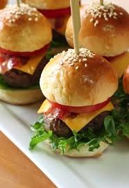 My Football Feast Fantasy Skinny Mini Burgers Recipe Baby Shower Food Easy Wedding Finger Foods Food
