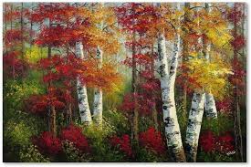 Birch Tree Canvas Wall Art Trademark Fine Art Indian Summer Canvas Wall Art Birch Tree Art