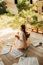 遥有墨香 hanfu girl drawing asian art