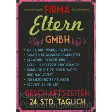 Firma Eltern Gmbh Witzige Sprüche Postkarte