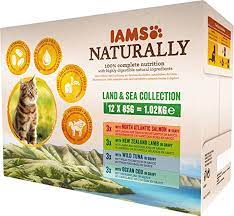 Wenn ihre katze keine beschwerden hat, ist es am besten, ein futter iams hat eine eigenständige futterserie namens iams naturally, für die nur 100 % biologische nährstoffe. Iams Naturally Land Sea Collection In Sauce Vollwertiges Nassfutter Fur Erwachsene Katzen Von 1 6 Jahren Mix Mit Verschiedenen Geschmackssorten 12 X 85 G Amazon De Haustier