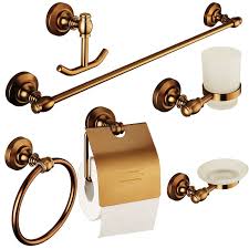 Auswind Europe Antique Space Aluminum Round Base Bathroom Accessories Set Bronze Bru Bathroom Accessories Sets Towel Holder Bathroom Cheap Bathroom Accessories