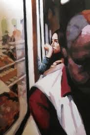 Pin By Everly Singleton On Art Train Plane Public Transport Thomas Saliot Art Thomas Painting Of Girl