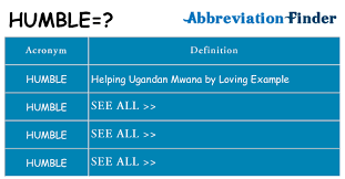 What Does Humble Mean Humble Definitions Abbreviation Finder