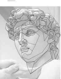 With paths, you can closely select the position of the outline before applying the brushstroke that creates. Create A Geometric Portrait At Techshop Geometric Portrait Line Art Drawings Art Drawings
