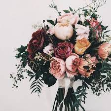 Dark Romantic Wedding Bouquet Fall Wedding Flowers Bridal Bouquet Peonies Flower Bouquet Wedding