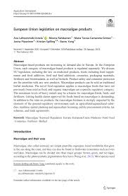 This document is available to download as a free pdf and in other. Pdf European Union Legislation On Macroalgae Products