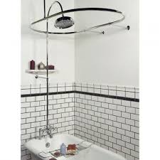 Sheffield Deck Mount Hotel Style Shower Conversion Kit Tub Shower Enclosures Shower Bathroom Clawfoot Tub Shower Shower Conversion Shower Tub
