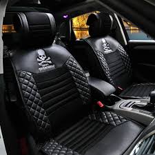 265 32 Luxury Leather Mastermind Skull Car Seat Covers Universal Automobile Seat Cushion 8pcs Sets Blac Car Seats Cute Car Accessories Girly Car Accessories