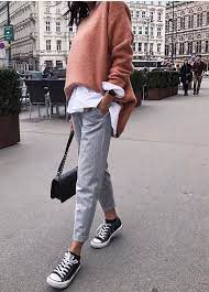 Suit Trousers Converse Winter Outfits Warm Fashion Daily Outfits