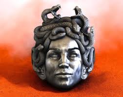 Handcrafted Sterling Silver Medusa Ring: Gothic Snake Jewelry