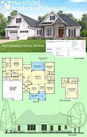 Plan 51755hz 3 Bed Contemporary Craftsman With Bonus Over Garage Architectural Design House Plans Craftsman House House Floor Plans