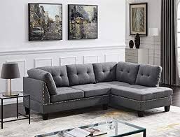This bed frame rail clamps are made from stamped steel to provide durable connections between bed rails and bed frames. Amazon Com Sectional Sofa L Shape Sofa Couch With Button Tufted Rivet Design 4 Seat Sofas For Living Ro Fabric Sectional Sofas Couch With Chaise L Shaped Sofa