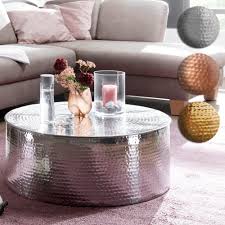 Funktion couchtisch mona in weiss hochglanz sonoma eiche pharao24 de. Finebuy Couchtisch Rahim 75 X 31 X 75 Cm Aluminium Beistelltisch Orientalisch Rund Flacher Hammerschlag Sofatisch Metall Design Wohnzimmertisch Modern Loungetisch Indisch Stubentisch Klein Kaufen Bei Skyport Gmbh