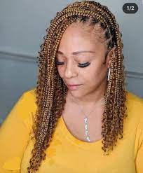 Natural Box Braids Short Boho Box Braids Lace Braids Wig Knotless Braids Wig Short Curls Box Braids Wig Glueless Wig In 2021 Braided Hairstyles Box Braids Hairstyles For Black Women Twist Braid Hairstyles