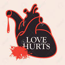 Love hurts text painted on a blank paper. Vector Banner With The Inscription Love Hurts Template For Clothes Textiles T Shirt Design Illustration With A Black Human Heart And The Blood Spatter Royalty Free Cliparts Vectors And Stock Illustration Image 99729570