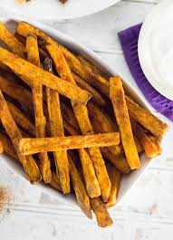 · peel the potatoes and cut into 1/4 to 3/8 inch slices, being careful not to cut completely through the bottom of the potato. Oven Baked Sweet Potato Fries Fox Valley Foodie