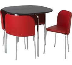 Buy Hygena Amparo Black Dining Table 4 Chairs Red At Argos Co Uk Visit Argos Co Uk To Shop Online For Dining Table Black Dining Table Dining Table Setting