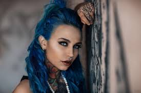 Find the perfect blue hair woman stock illustrations from getty images. Wallpaper Face Women Model Dyed Hair Nose Rings Depth Of Field Long Hair Blue Hair Alessandro Di Cicco Tattoo Black Hair Piercing Fashion Skin Fishball Suicide Felisja Piana Color Girl Beauty
